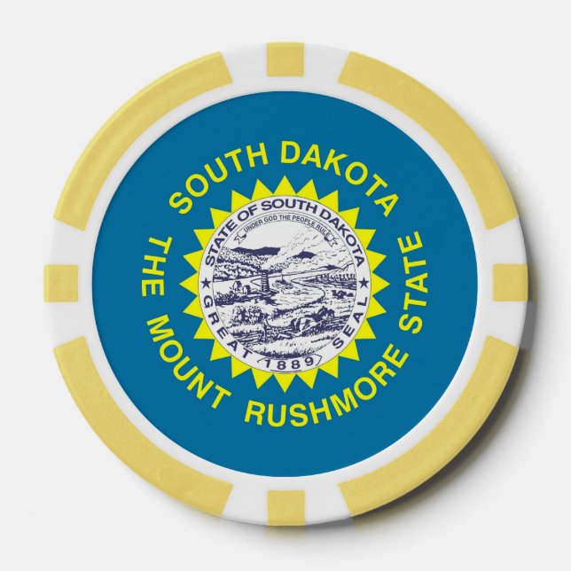 Poker chips with Flag of South Dakota (Front)