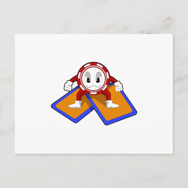 Poker chips with Poker cards (Front)