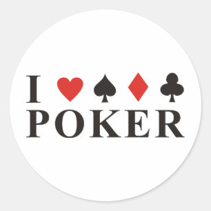 Poker Classic Round Sticker