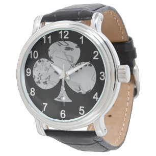 Poker Clubs Shape With Inverted Club Cards, Watch