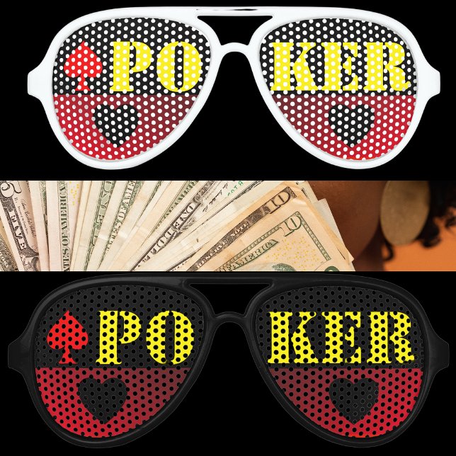 Poker dark red black fake shades sunglasses  (Creator Uploaded)