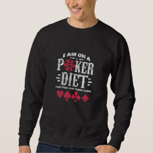 Poker Diet Casino Gambling Gambler Distressed Sweatshirt