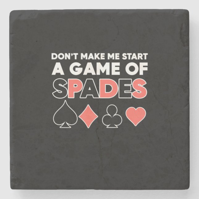 Poker Do Not Make Me Start A Game Stone Coaster (Front)