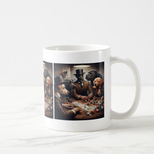 Poker Dogs Coffee Mug (Right)