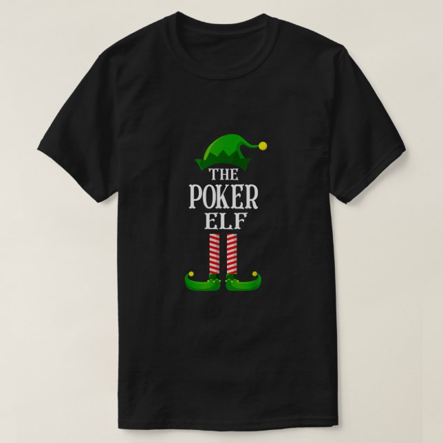 Poker Elf Matching Family Group Christmas Party Pa T-Shirt (Design Front)