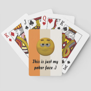Poker Face Emoticon Playing cards Template