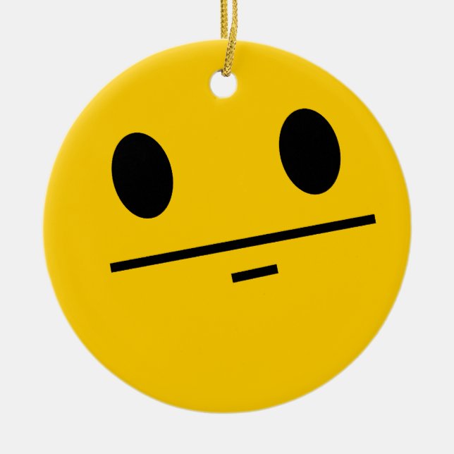 Poker Face face Ceramic Ornament (Front)