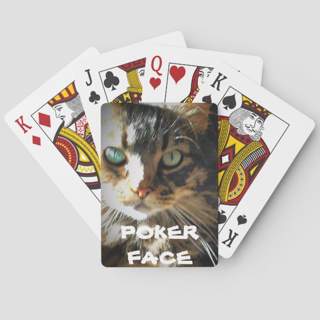 Poker Face Grumpy Kitty Playing Cards (Back)