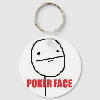 Poker Face Meme Key Ring