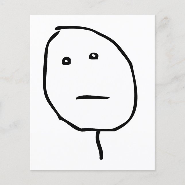 Poker Face Rage Face Meme (Front)