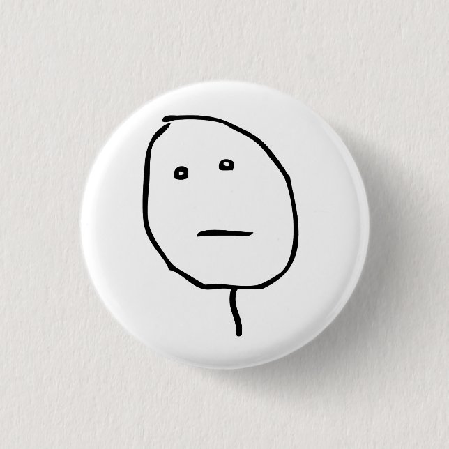 Poker face Rage Face Meme 3 Cm Round Badge (Front)