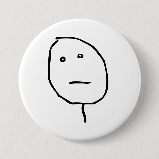 Poker Face Rage Face Meme 7.5 Cm Round Badge (Front)