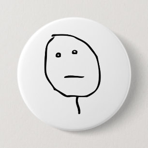 Poker Face Rage Face Meme 7.5 Cm Round Badge