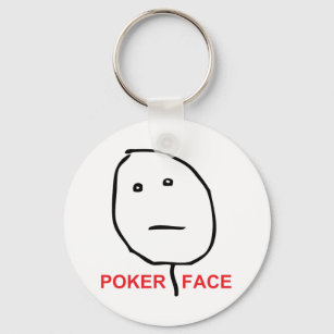 Poker Face Rage Face Meme Key Ring