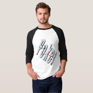 Poker Flush Dimensional Logo Mens Raglan T-shirt