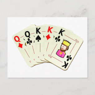 Poker Full House Postcard