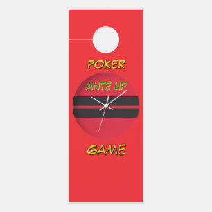 Poker Game Ante Up Door Hanger