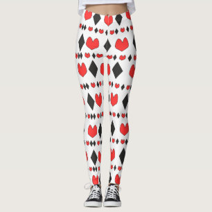 Poker game cards leggings