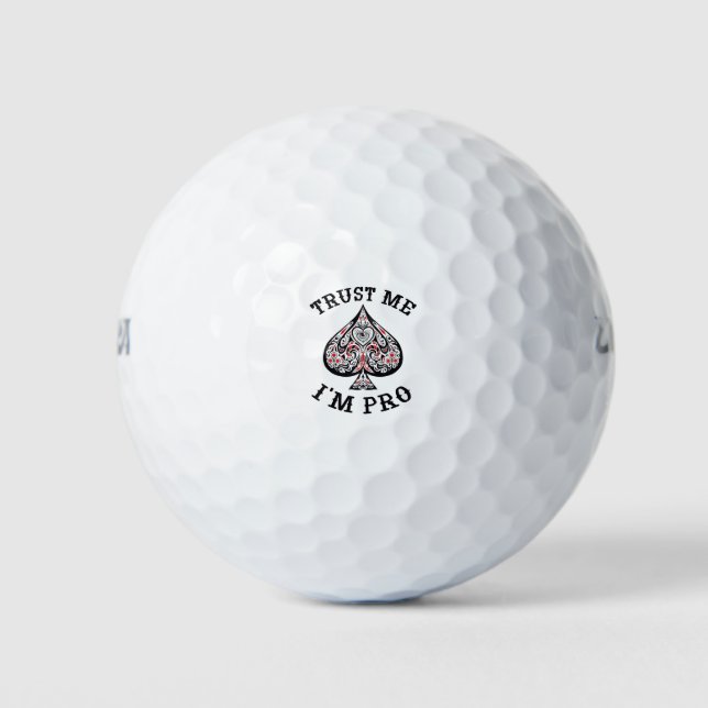 Poker Gamer Funny Quote Design Golf Balls (Front)
