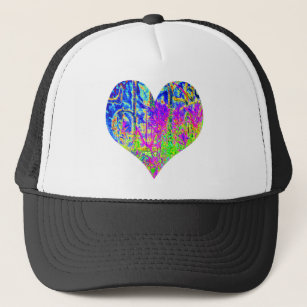 Poker Graffiti Heart Trucker Hat