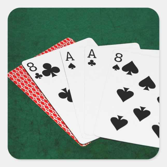 Poker Hands - Dead Man's Hand Square Sticker (Front)