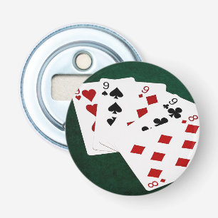 Poker Hands - Four Of A Kind - Nines and Eight Bottle Opener