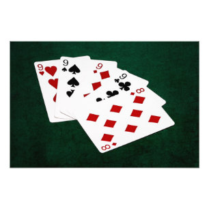 Poker Hands - Four Of A Kind - Nines and Eight Photo Print