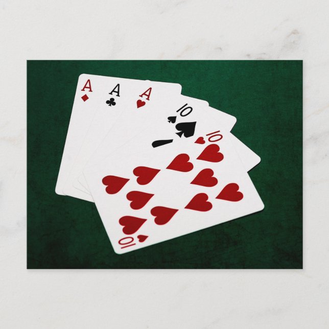 poker-hands-full-house-a-10-h.jpg postcard (Front)