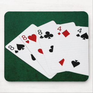 Poker Hands - Full House - Eight and Four Mouse Pad
