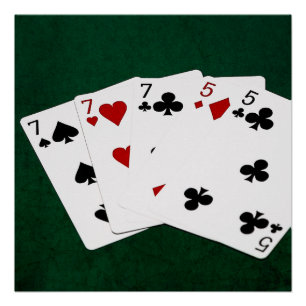 Poker Hands - Full House - Seven and Five Poster