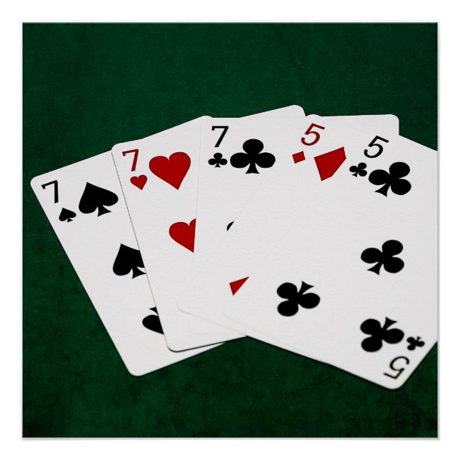 Poker Hands - Full House - Seven and Five Poster (Front)