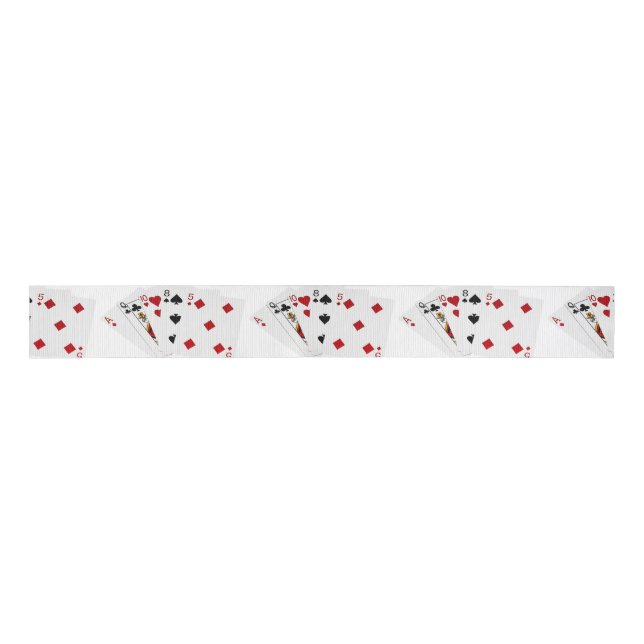 Poker Hands - High Card - Ace Grosgrain Ribbon (Front)