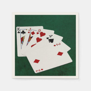 Poker Hands - High Card - King Napkin