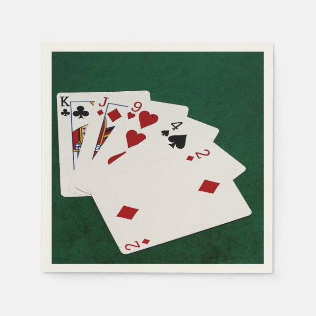 Poker Hands - High Card - King Napkin (Front)