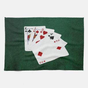 Poker Hands - High Card - King Tea Towel