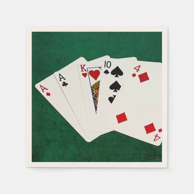 Poker Hands - One Pair - Ace Napkin (Front)