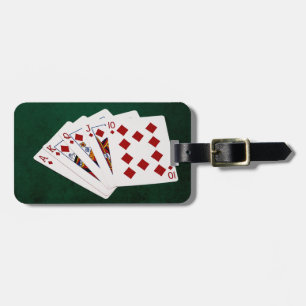 Poker Hands - Royal Flush - Diamonds Suit Luggage Tag