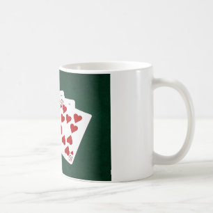 Poker Hands - Royal Flush - Hearts Suit Coffee Mug