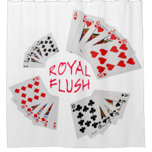 Poker Hands - Royal Flush Shower Curtain