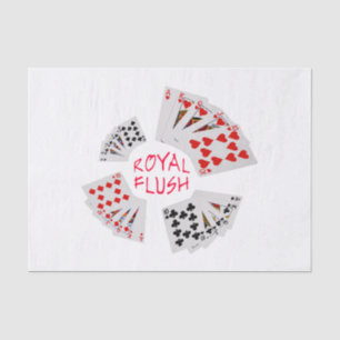 Poker Hands - Royal Flush Tissue Paper