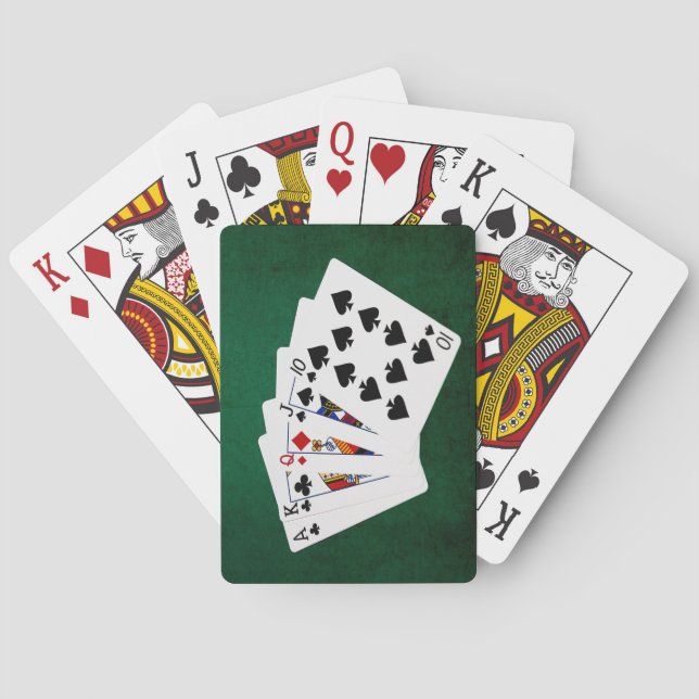 Poker Hands - Straight - Ace To Ten Playing Cards (Back)
