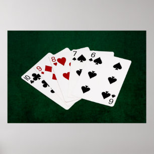 Poker Hands - Straight - Ten To Six Poster