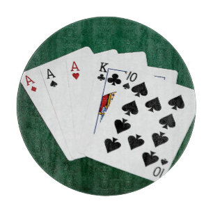 Poker Hands - Three Of A Kind - Ace Cutting Board
