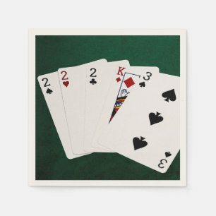 Poker Hands - Three Of A Kind - Two Napkin
