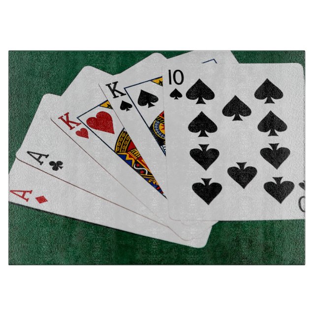 Poker Hands - Two Pair - Ace, King Cutting Board (Front)