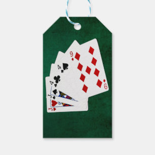 Poker Hands - Two Pair - Jack, Four Gift Tags
