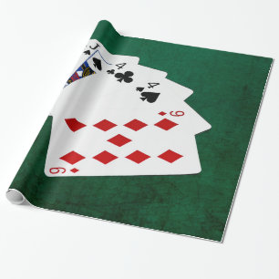 Poker Hands - Two Pair - Jack, Four Wrapping Paper