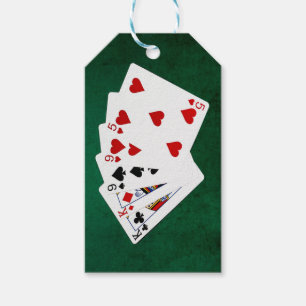 Poker Hands - Two Pair - King, Nine Gift Tags