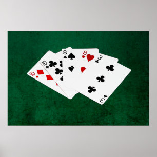 Poker Hands - Two Pair - Ten, Eight Poster
