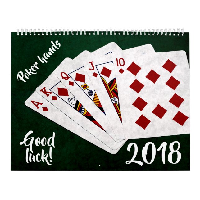 Poker Hands - unique, funny, customisable Calendar (Cover)